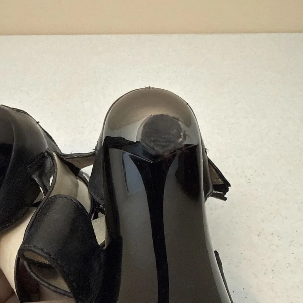 MICHAEL Michael Kors Rock N Roll Black Studded Stiletto Heels Size 8 M JL307